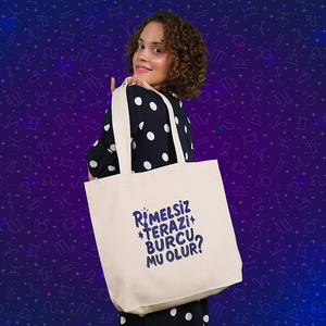 Rimelsiz Terazi Burcu mu Olur? Kanvas Çanta Ürün Görseli
