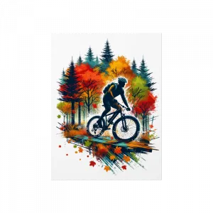 Sonbahar Dağ Bisiklet Sürüşü Poster Ürün Görseli