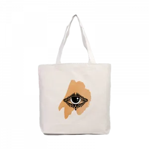 Evil Eye Yellow Kanvas Çanta Ürün Görseli