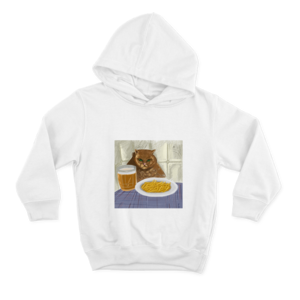 Bira, patates ve kedi Hoodie Ürün Görseli