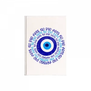 No Bad Vibes Nazarlık Kanvas Defter Ürün Görseli