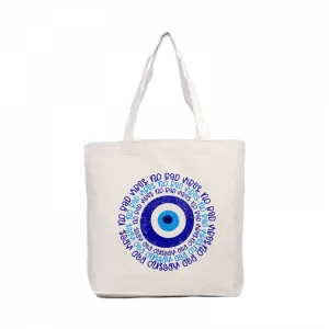 No Bad Vibes Nazarlık Kanvas Çanta Ürün Görseli