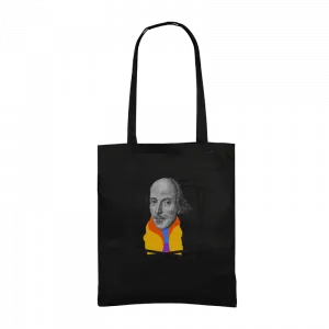 William Shakespeare İllüstrasyonu: Edebiyatın Zeka ve Zarafeti Gabardin Çanta Ürün Görseli