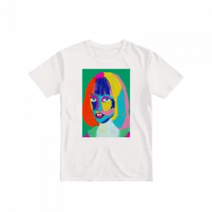 Shelley Duvall Renkli Portre Basic Tshirt Ürün Görseli