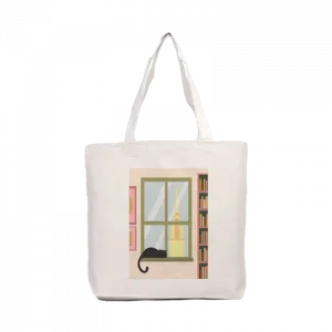 New York'ta bir apartman Kanvas Çanta Ürün Görseli