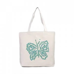 kelebek - mavi Kanvas Çanta Ürün Görseli