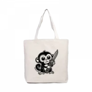 Sustalı Maymun Kanvas Çanta Ürün Görseli