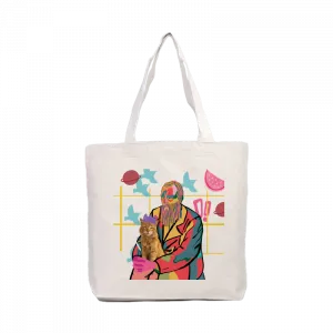 Dostocatsy - Dostoyevski ve Kedisi Kanvas Çanta Ürün Görseli