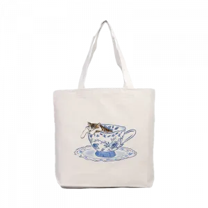 Teacupcat Kanvas Çanta Ürün Görseli