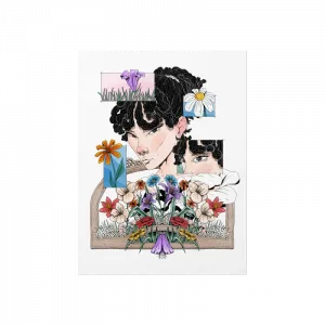 flower, plant, girl Poster Ürün Görseli