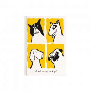 Don't Shop, Adopt! Kanvas Defter Ürün Görseli