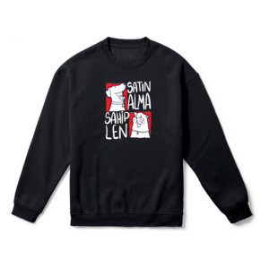 Satın Alma Sahiplen Beyaz Oversize Sweatshirt Ürün Görseli