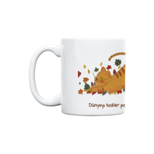 dünyayı kediler patilesin Kupa Ürün Görseli
