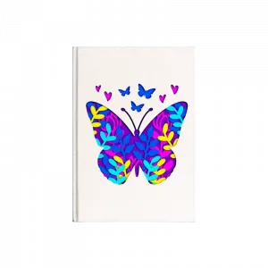 3D colorful butterfly (3 boyutlu renkli kelebek) Kanvas Defter Ürün Görseli