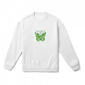 I love you mom 3D butterfly green (anneler günü) Oversize Sweatshirt Ürün Görseli