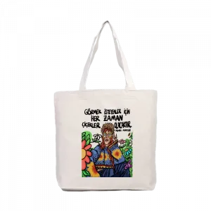 Her Zaman Çiçekler Kanvas Çanta Ürün Görseli