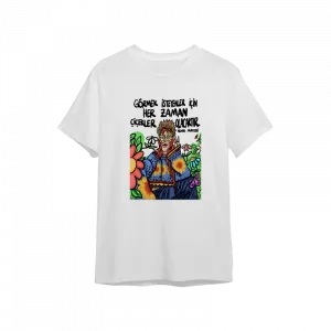 Her Zaman Çiçekler Oversize Tshirt Ürün Görseli